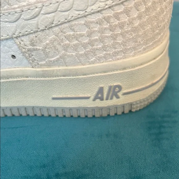 Nike Air Force 1 low python  Dx-2678_ 100  whiteTextured Sneakers sz 5.5 - Picture 9 of 12